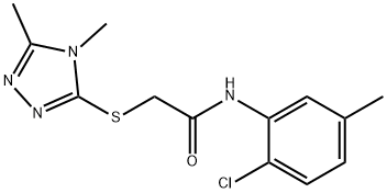 N-(2-chloro-5-methylphenyl)-2-[(4,5-dimethyl-1,2,4-triazol-3-yl)sulfanyl]acetamide Struktur