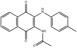 N-[3-(4-methylanilino)-1,4-dioxonaphthalen-2-yl]acetamide Struktur