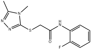 2-[(4,5-dimethyl-1,2,4-triazol-3-yl)sulfanyl]-N-(2-fluorophenyl)acetamide Struktur