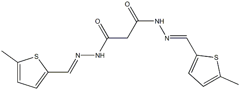 N,N'-bis[(E)-(5-methylthiophen-2-yl)methylideneamino]propanediamide Struktur