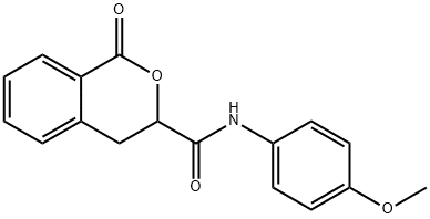 N-(4-methoxyphenyl)-1-oxo-3,4-dihydroisochromene-3-carboxamide Struktur