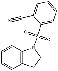 2-(2,3-dihydroindol-1-ylsulfonyl)benzonitrile Struktur