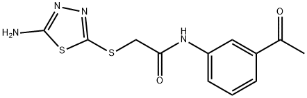 N-(3-acetylphenyl)-2-[(5-amino-1,3,4-thiadiazol-2-yl)sulfanyl]acetamide Struktur