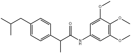 2-[4-(2-methylpropyl)phenyl]-N-(3,4,5-trimethoxyphenyl)propanamide Structure