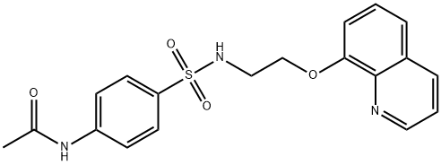 N-[4-(2-quinolin-8-yloxyethylsulfamoyl)phenyl]acetamide Struktur