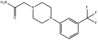 2-[4-[3-(trifluoromethyl)phenyl]piperazin-1-yl]acetamide Struktur