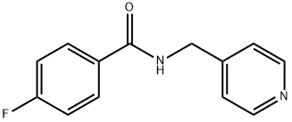 4-fluoro-N-(pyridin-4-ylmethyl)benzamide Struktur