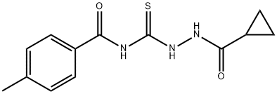 N-[(cyclopropanecarbonylamino)carbamothioyl]-4-methylbenzamide Struktur