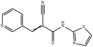 (E)-2-cyano-3-pyridin-3-yl-N-(1,3-thiazol-2-yl)prop-2-enamide Struktur