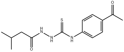 1-(4-acetylphenyl)-3-(3-methylbutanoylamino)thiourea Struktur