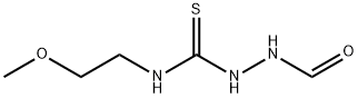 N-(2-methoxyethylcarbamothioylamino)formamide Struktur