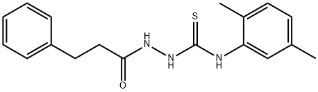 1-(2,5-dimethylphenyl)-3-(3-phenylpropanoylamino)thiourea Struktur