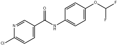 6-chloro-N-[4-(difluoromethoxy)phenyl]pyridine-3-carboxamide Struktur