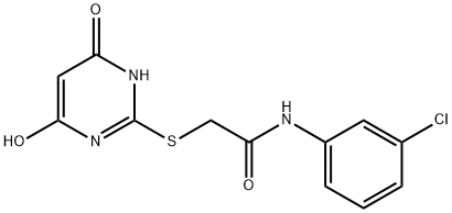 N-(3-chlorophenyl)-2-[(4-hydroxy-6-oxo-1H-pyrimidin-2-yl)sulfanyl]acetamide Struktur