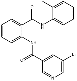 5-bromo-N-[2-[(2-methylphenyl)carbamoyl]phenyl]pyridine-3-carboxamide Struktur