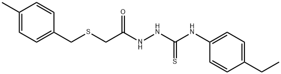 1-(4-ethylphenyl)-3-[[2-[(4-methylphenyl)methylsulfanyl]acetyl]amino]thiourea Struktur