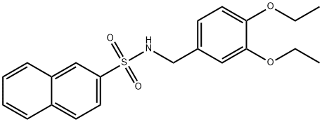 N-[(3,4-diethoxyphenyl)methyl]naphthalene-2-sulfonamide Struktur