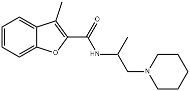 3-methyl-N-(1-piperidin-1-ylpropan-2-yl)-1-benzofuran-2-carboxamide Struktur