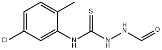 N-[(5-chloro-2-methylphenyl)carbamothioylamino]formamide Struktur