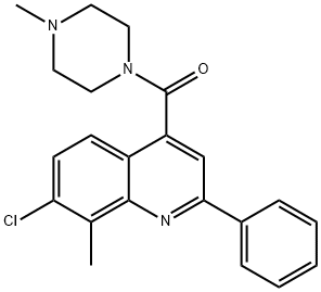 (7-chloro-8-methyl-2-phenylquinolin-4-yl)-(4-methylpiperazin-1-yl)methanone Struktur