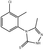 4-(3-chloro-2-methylphenyl)-3-methyl-1H-1,2,4-triazole-5-thione Struktur