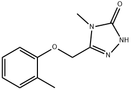 4-methyl-3-[(2-methylphenoxy)methyl]-1H-1,2,4-triazol-5-one Struktur