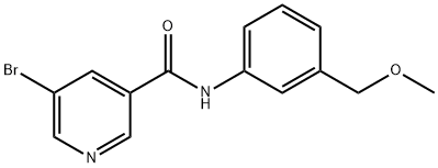 5-bromo-N-[3-(methoxymethyl)phenyl]pyridine-3-carboxamide Struktur