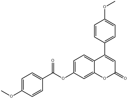 [4-(4-methoxyphenyl)-2-oxochromen-7-yl] 4-methoxybenzoate Struktur