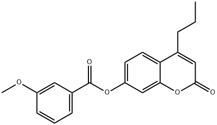 (2-oxo-4-propylchromen-7-yl) 3-methoxybenzoate Struktur