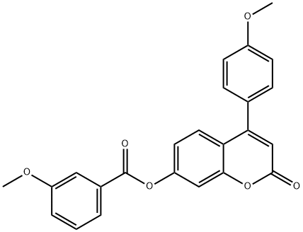 [4-(4-methoxyphenyl)-2-oxochromen-7-yl] 3-methoxybenzoate Struktur