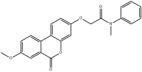 2-(8-methoxy-6-oxobenzo[c]chromen-3-yl)oxy-N-methyl-N-phenylacetamide Struktur