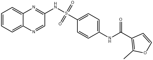 2-methyl-N-[4-(quinoxalin-2-ylsulfamoyl)phenyl]furan-3-carboxamide Struktur