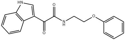 2-(1H-indol-3-yl)-2-oxo-N-(2-phenoxyethyl)acetamide Struktur