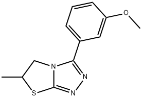 3-(3-methoxyphenyl)-6-methyl-5,6-dihydro-[1,3]thiazolo[2,3-c][1,2,4]triazole Struktur