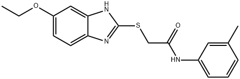 2-[(6-ethoxy-1H-benzimidazol-2-yl)sulfanyl]-N-(3-methylphenyl)acetamide Struktur