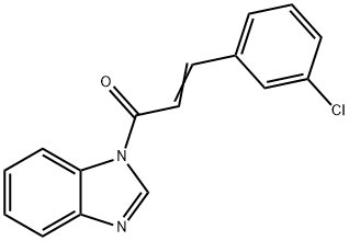 (E)-1-(benzimidazol-1-yl)-3-(3-chlorophenyl)prop-2-en-1-one Struktur