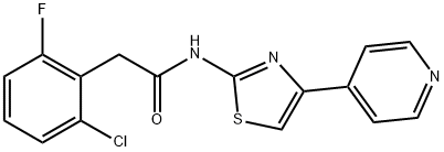 2-(2-chloro-6-fluorophenyl)-N-(4-pyridin-4-yl-1,3-thiazol-2-yl)acetamide Struktur