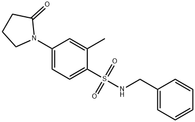 N-benzyl-2-methyl-4-(2-oxopyrrolidin-1-yl)benzenesulfonamide Struktur