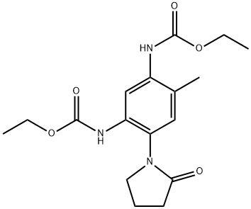 ethyl N-[5-(ethoxycarbonylamino)-2-methyl-4-(2-oxopyrrolidin-1-yl)phenyl]carbamate Structure