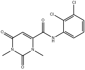 N-(2,3-dichlorophenyl)-1,3-dimethyl-2,6-dioxopyrimidine-4-carboxamide Struktur