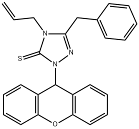 5-benzyl-4-prop-2-enyl-2-(9H-xanthen-9-yl)-1,2,4-triazole-3-thione Struktur