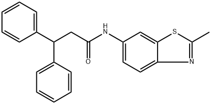 N-(2-methyl-1,3-benzothiazol-6-yl)-3,3-diphenylpropanamide Struktur