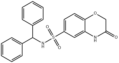 N-benzhydryl-3-oxo-4H-1,4-benzoxazine-6-sulfonamide Struktur