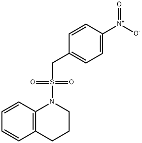 1-[(4-nitrophenyl)methylsulfonyl]-3,4-dihydro-2H-quinoline Struktur