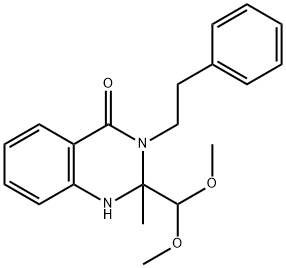 2-(dimethoxymethyl)-2-methyl-3-(2-phenylethyl)-1H-quinazolin-4-one Struktur