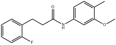 3-(2-fluorophenyl)-N-(3-methoxy-4-methylphenyl)propanamide Struktur