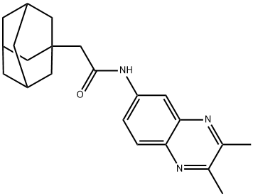 2-(1-adamantyl)-N-(2,3-dimethylquinoxalin-6-yl)acetamide Struktur