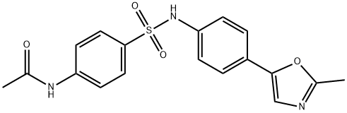 N-[4-[[4-(2-methyl-1,3-oxazol-5-yl)phenyl]sulfamoyl]phenyl]acetamide Struktur