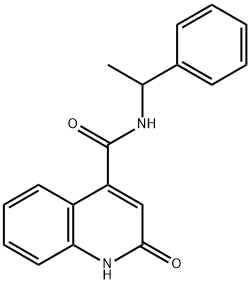 2-oxo-N-(1-phenylethyl)-1H-quinoline-4-carboxamide Struktur