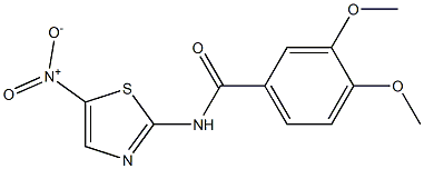 3,4-dimethoxy-N-(5-nitro-1,3-thiazol-2-yl)benzamide Struktur